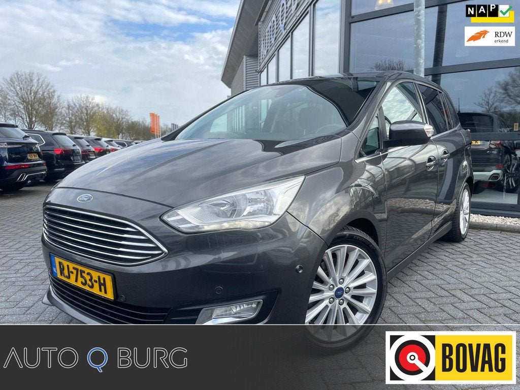 Ford Grand C-Max 1.0 Titanium | 7 Persoons | Schuifdeuren |, Auto's, Ford, Voorwielaandrijving, 745 kg, 125 pk, Gebruikt