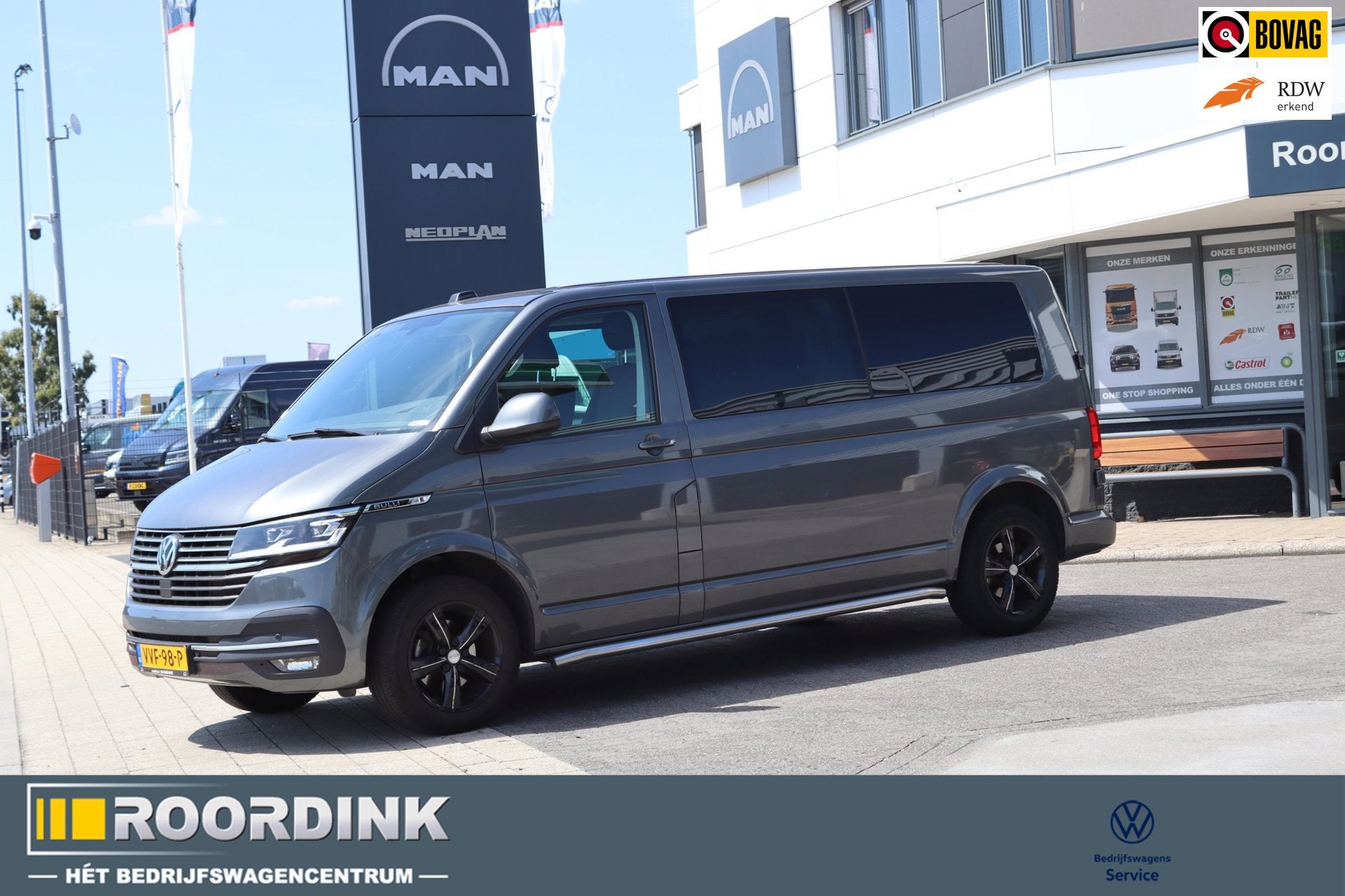 Volkswagen Transporter Bulli 150 pk DSG, dubbele cabine, UNI, Adaptive Cruise Control, Stof, Gebruikt, 4 cilinders