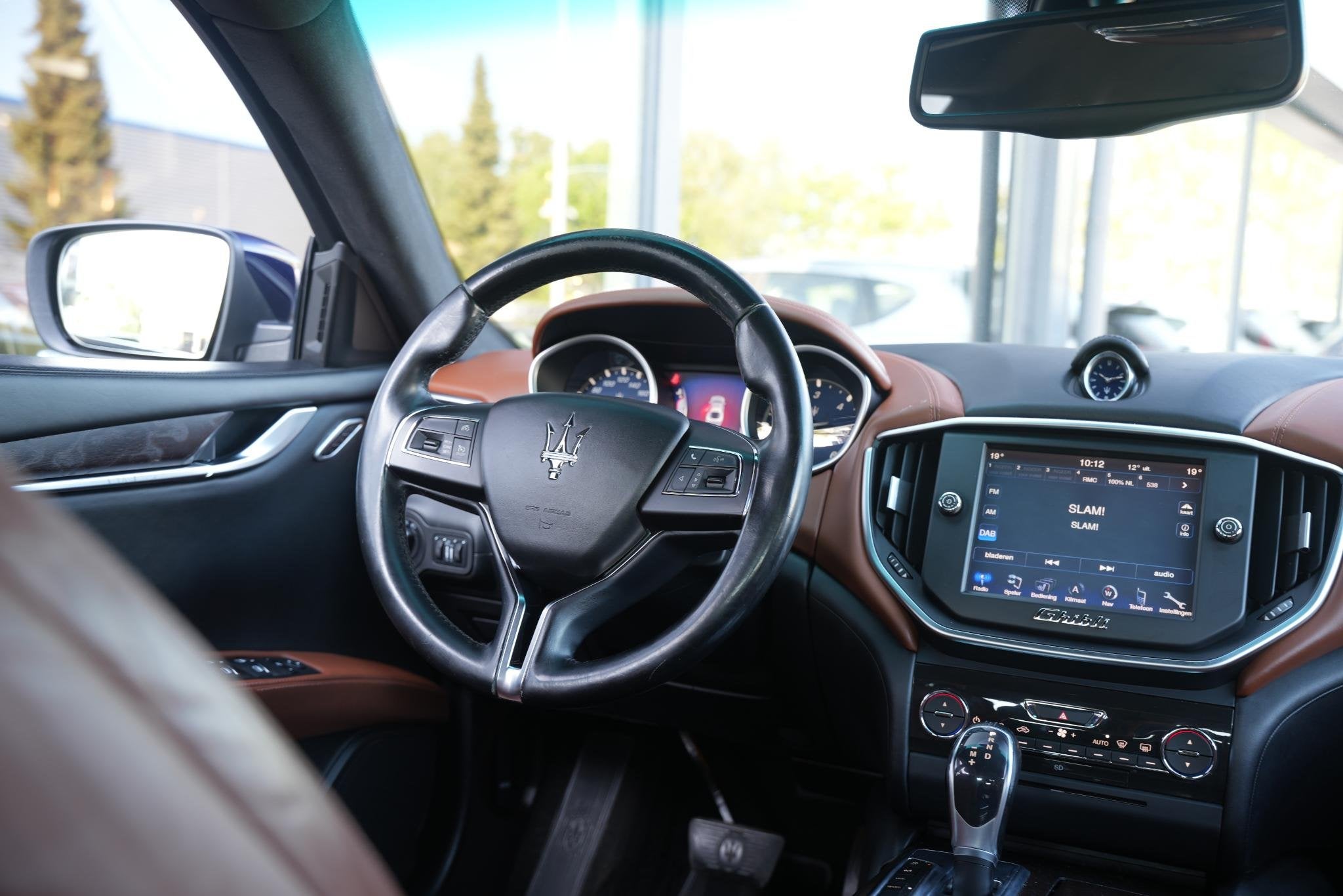 Maserati Ghibli 3.0 V6 D Luxe Leder Stoelvent. Navi Memory M, Auto's, Achterwielaandrijving, Gebruikt, Euro 6, Blauw