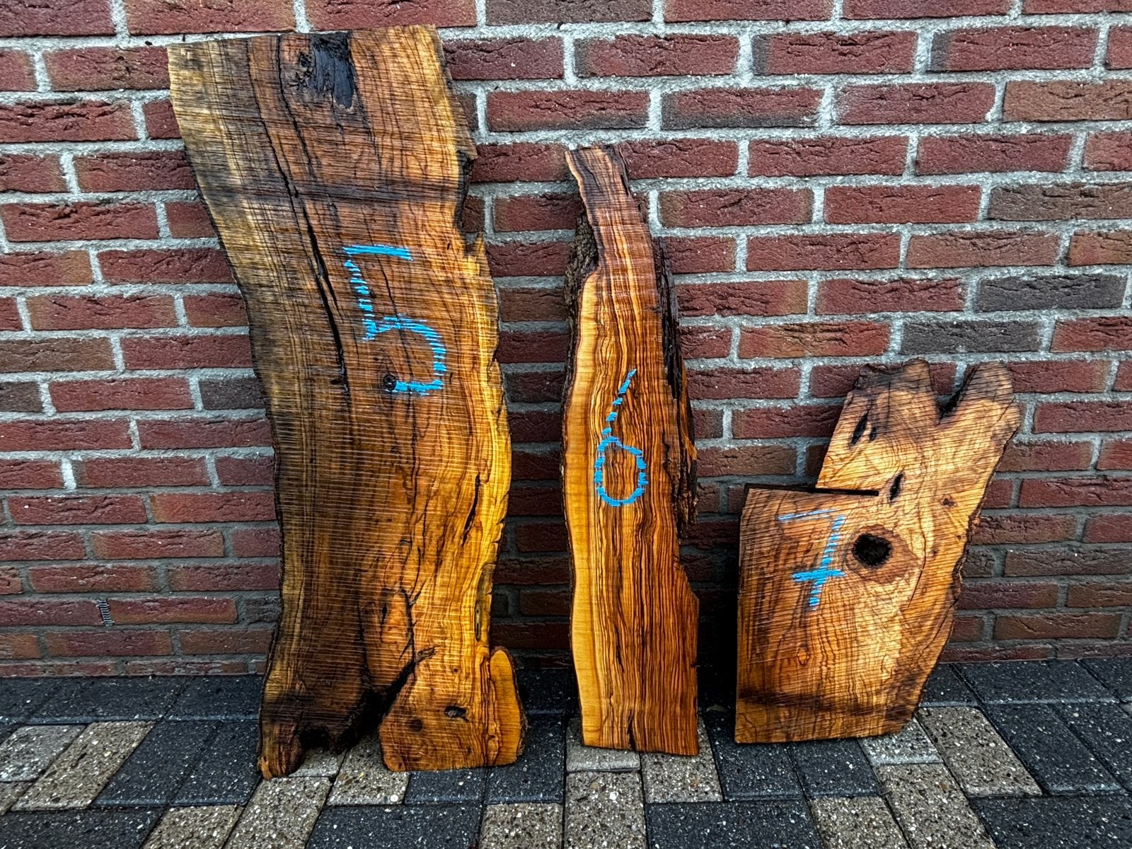 Olijfhout Olive wood slabben schaaldelen, Ophalen, 25 tot 50 mm, Overige typen, Nieuw