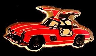 Mercedes-Benz Gullwing pin-rood, Verzenden, Nieuw, Transport, Speldje of Pin