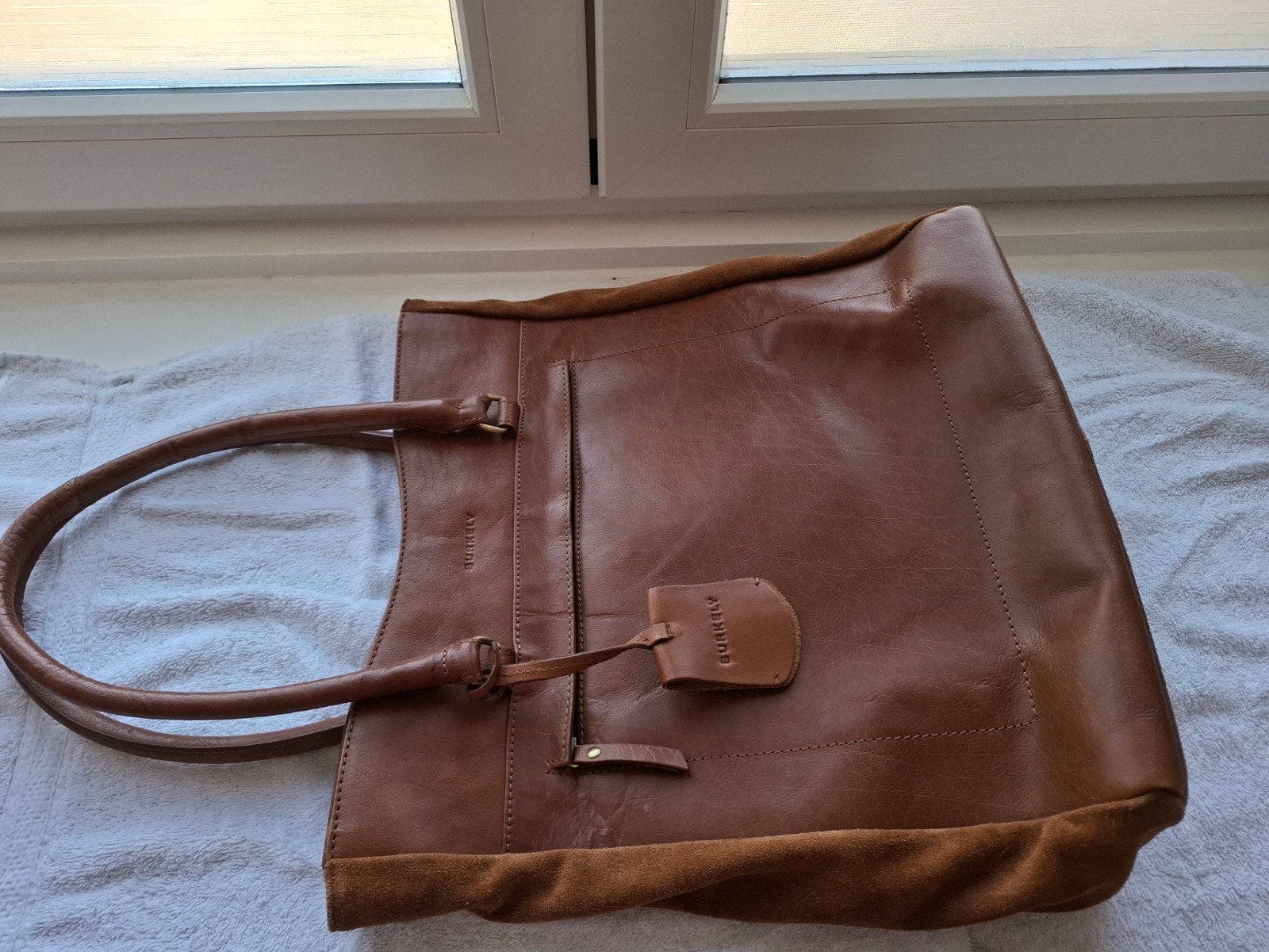 Burkely leren tas, Ophalen of Verzenden, Bruin, Handtas