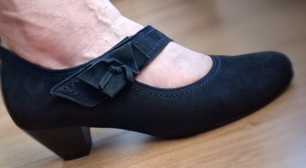 Koopje! Gabor pump | bandschoen maat 38 H / 5 H als nieuw!, Pumps, Blauw, Gabor, Ophalen of Verzenden