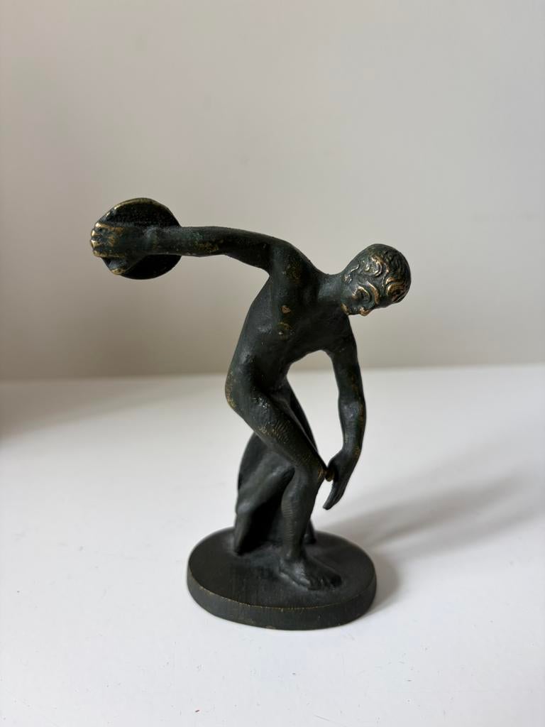 Bronzen discuswerper, Myron van Eleutherae, Antiek en Kunst, Minder dan 20 cm, Ophalen of Verzenden, Beeld, Europa