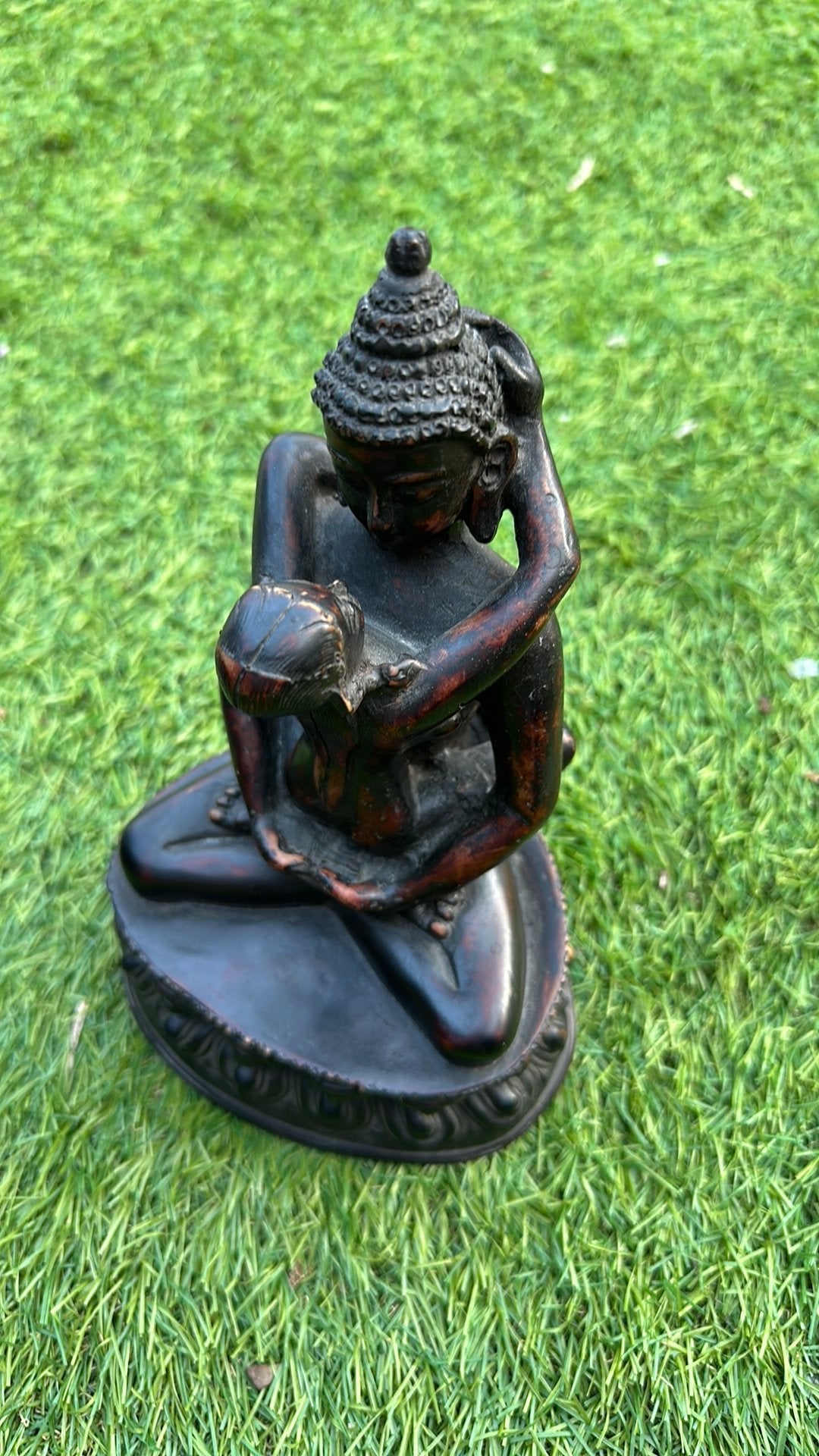 Samantabhadra Yab Yum Beeld – Polyresin (22x 14cm)–, Ophalen of Verzenden, Zo goed als nieuw