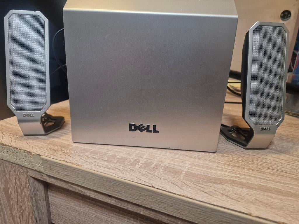 Dell A525 2.1 Luidsprekerset met Subwoofer, Computers en Software, Pc speakers, Gebruikt, Audiokanaal 2.1, Ophalen