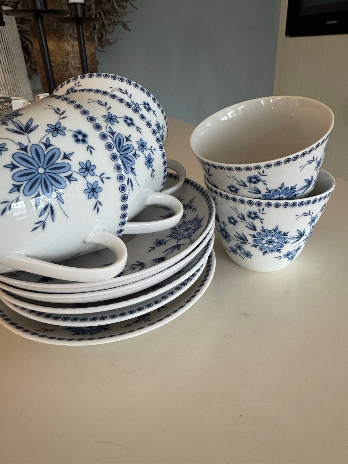 Bavaria Seltmann Weiden, vintage blauw kop en schotel, Ophalen of Verzenden