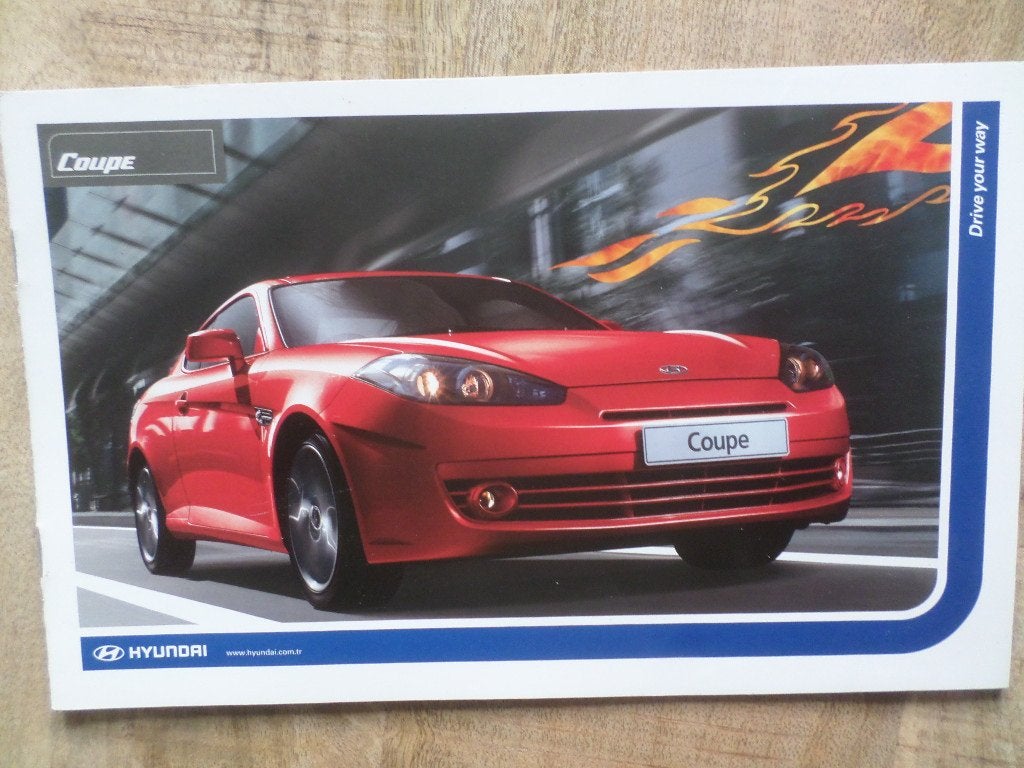 Hyundai Coupe Brochure, Ophalen of Verzenden, Zo goed als nieuw, Overige merken