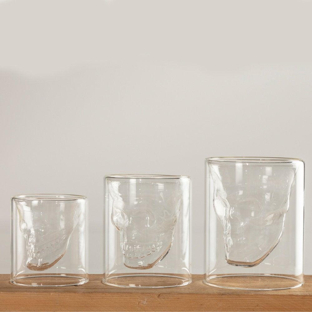 Skull glazen - Drink glazen - Glaswerk - Bar accessoires, Glas of Glazen, Kouwehoek 1b, Nieuw, Ophalen of Verzenden