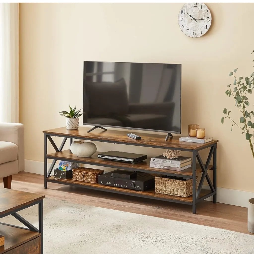 SensaHome vintage tv-meubel 140x40x62,5 cm bruin, Met plank(en), Kaufland Slovenská republika v.o.s. Trnavská cesta 41/A 831 04 Bratislava Slowakije