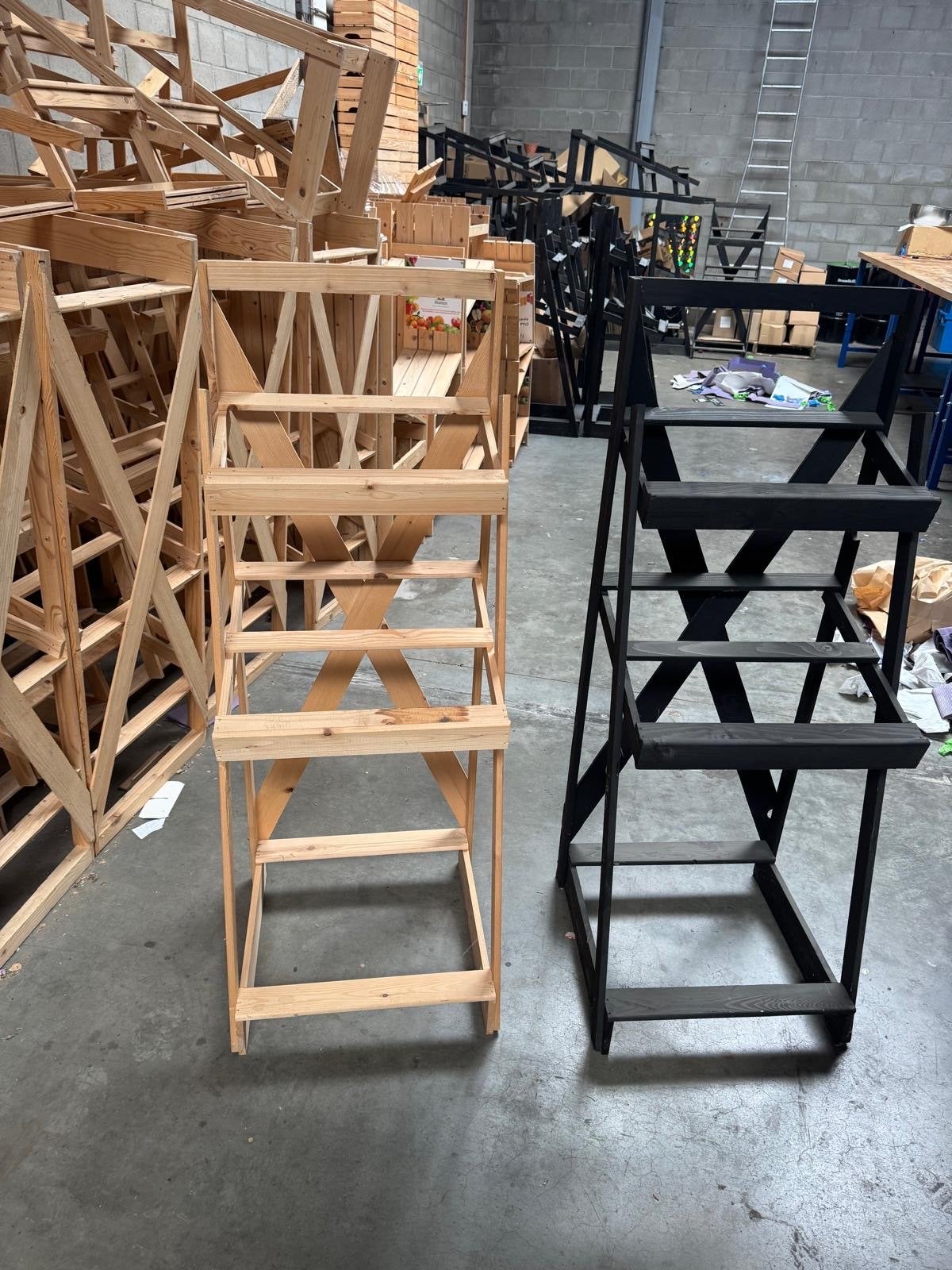 Diverse Houten Displays: Dubbel, Vloer & Tafel, Ophalen of Verzenden