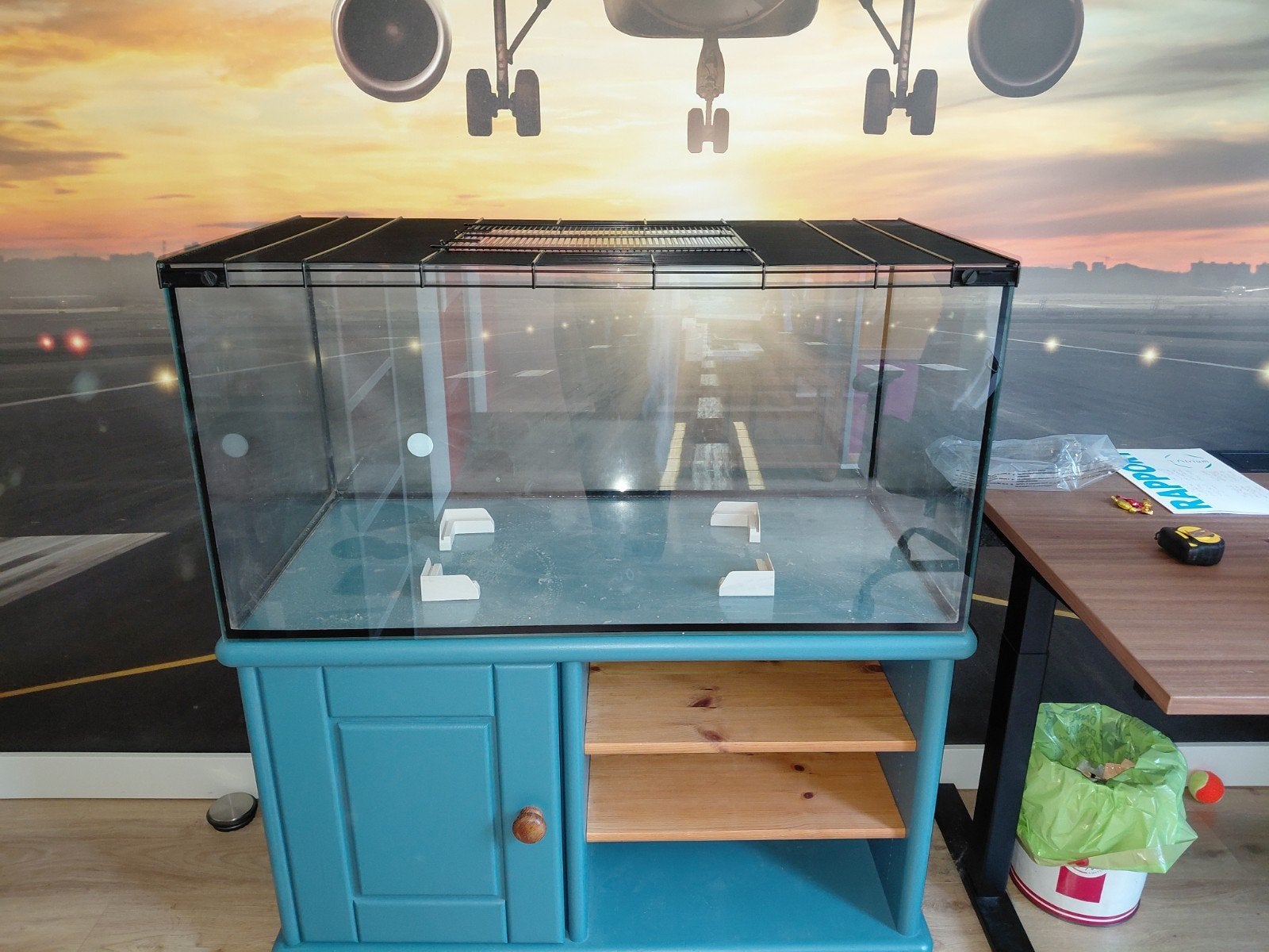 aquarium/hamsterbak groot 100/50/50. Zonder onderkast., Dieren en Toebehoren, Muis, Zo goed als nieuw, Hok, 75 tot 110 cm