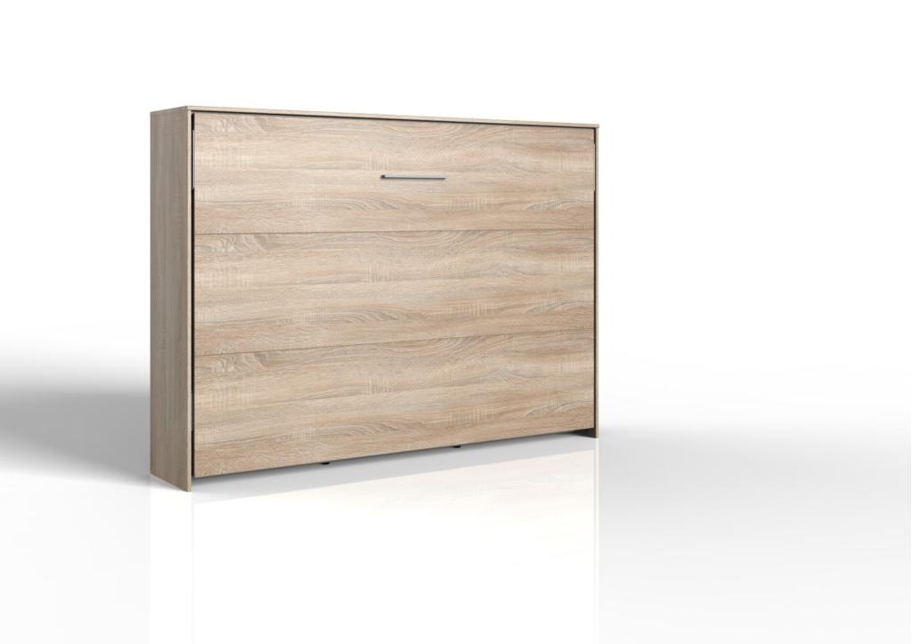 Juist opklapbed horizontaal - 140x200 - Eikenkleur, Huis en Inrichting, Slaapkamer | Bedden, Niet ingevuld, Niet ingevuld, Niet ingevuld