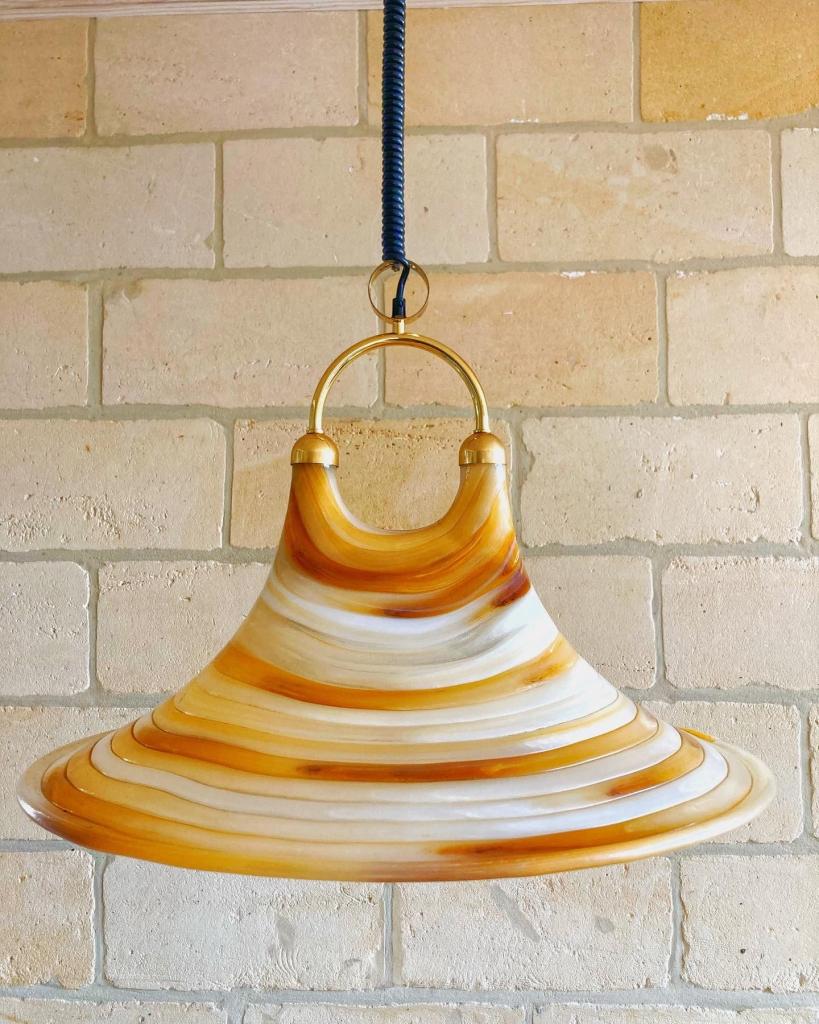 Vintage swirl lamp, Gebruikt, Mid century modern, Overige materialen, Niet ingevuld