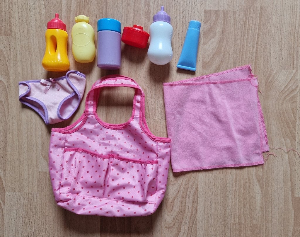Babypop verzorgingstas met accessoires, Ophalen, Zo goed als nieuw, Overige typen