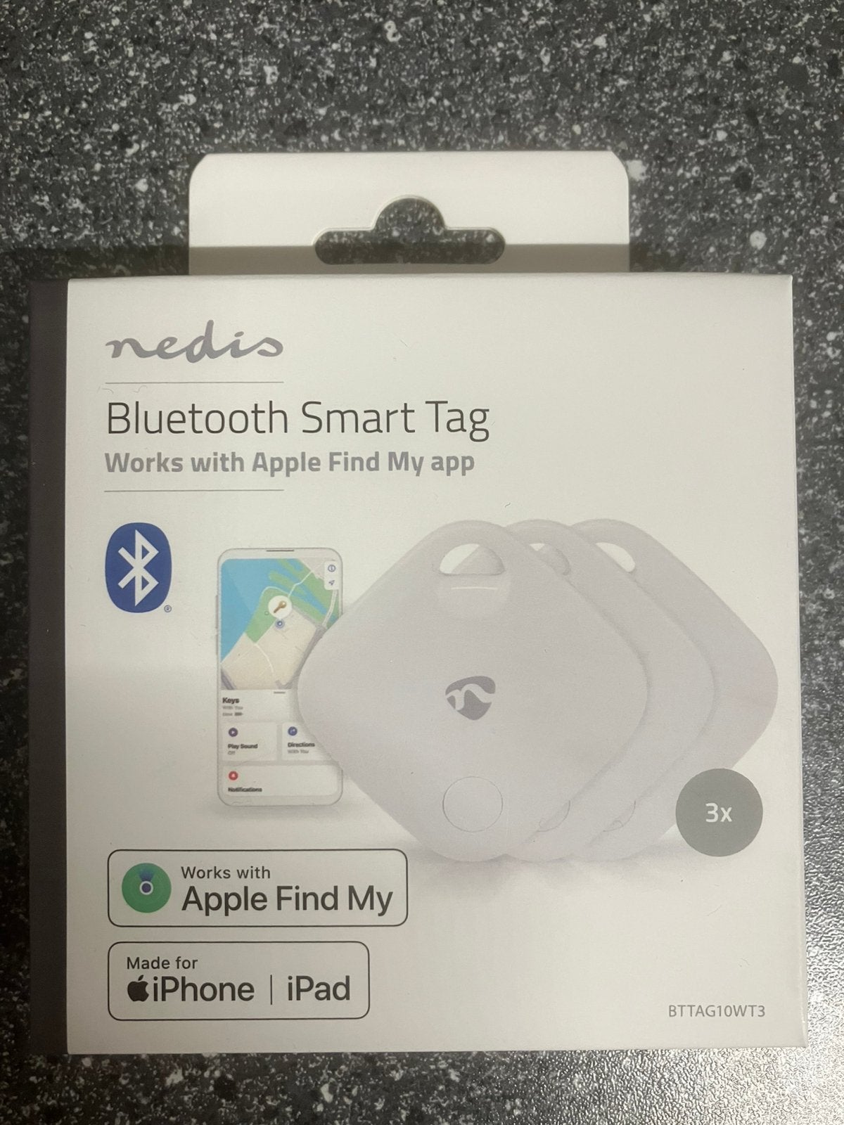 Nieuw! Nedis bluetooth smart tag 3 stuks Apple Find My, Ophalen of Verzenden, Nieuw, Overige accessoires, Iphone