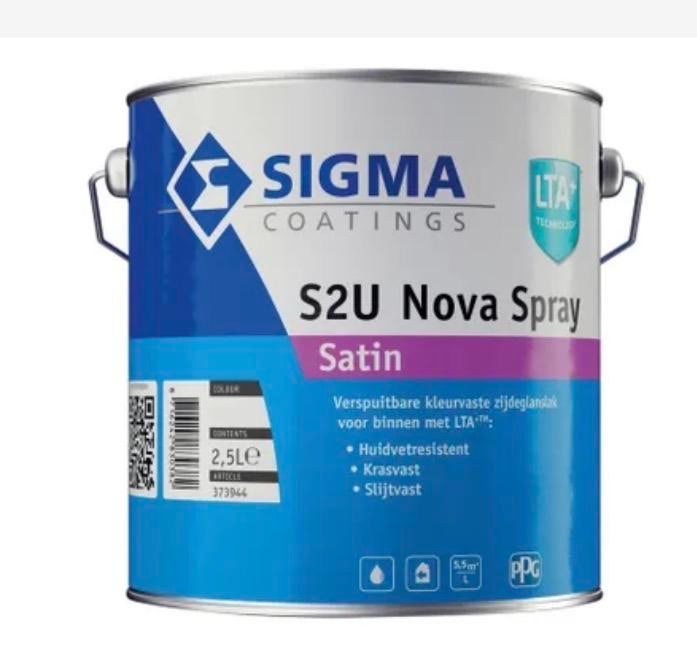 Nieuw 2,5L Sigma S2U Nova Spray Zijdeglans Lichte Basis/Wit, Ophalen, Wit, Nieuw, Verf
