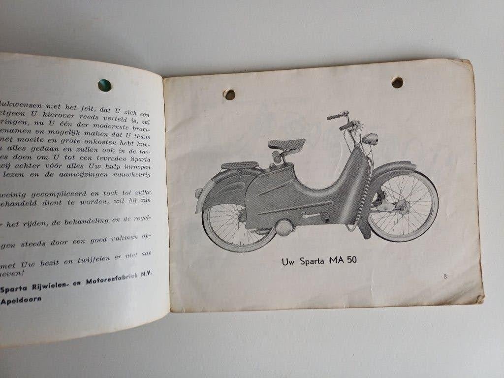 origineel sparta MA50 verpleegster bromfiets handleiding, Ophalen of Verzenden, Gebruikt