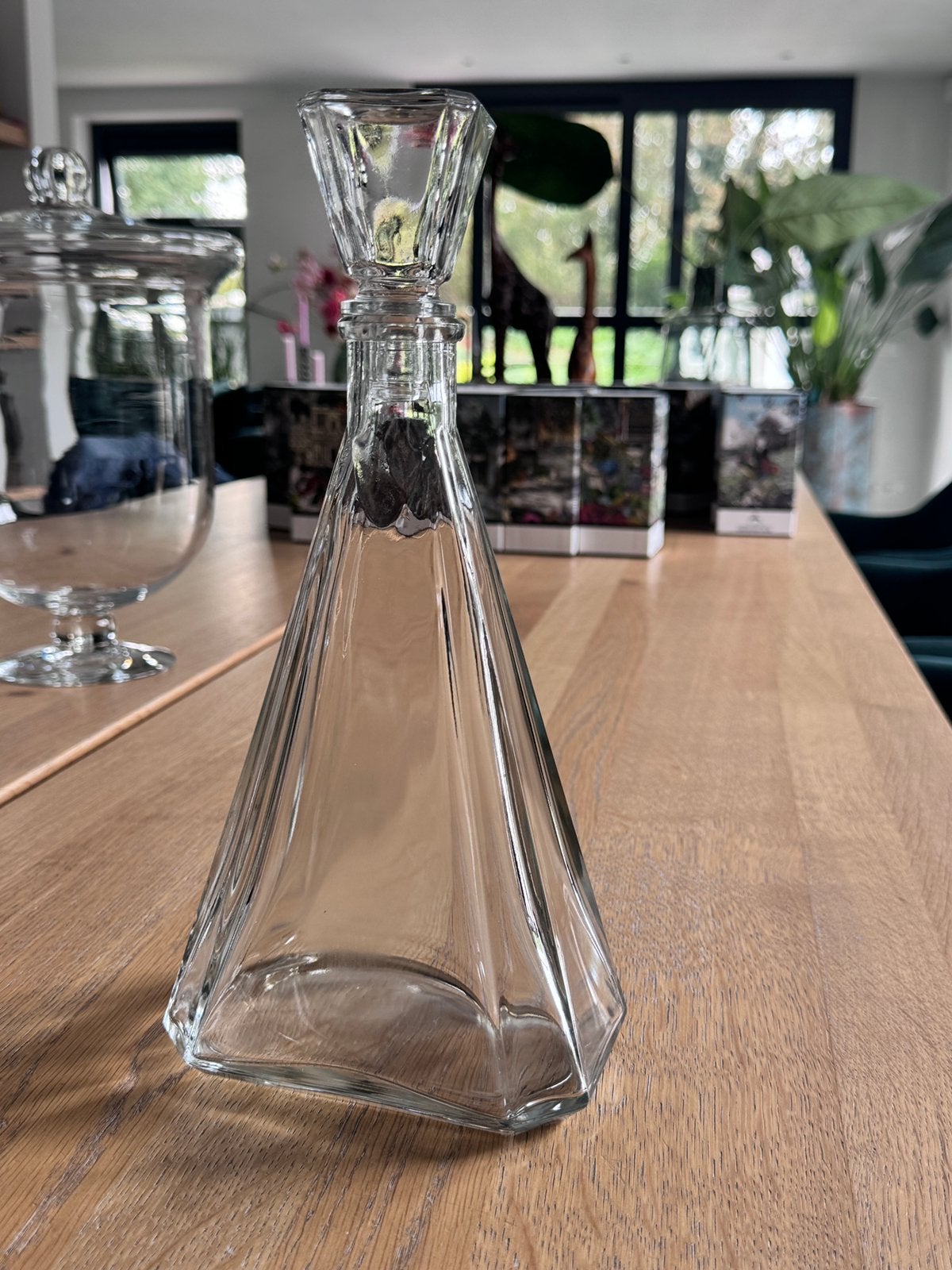 Prachtige glazen whiskey karaf met stop (erfenis) (, Ophalen of Verzenden