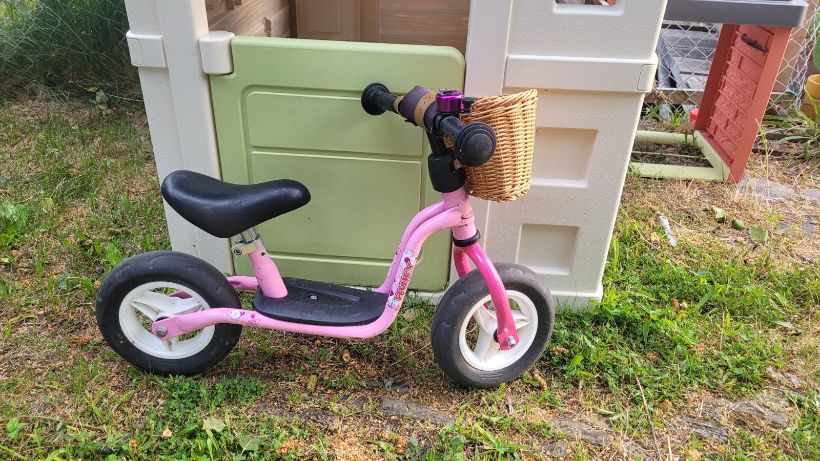 Roze Puky loopfiets met mandje, Ophalen, Gebruikt, Loopfiets
