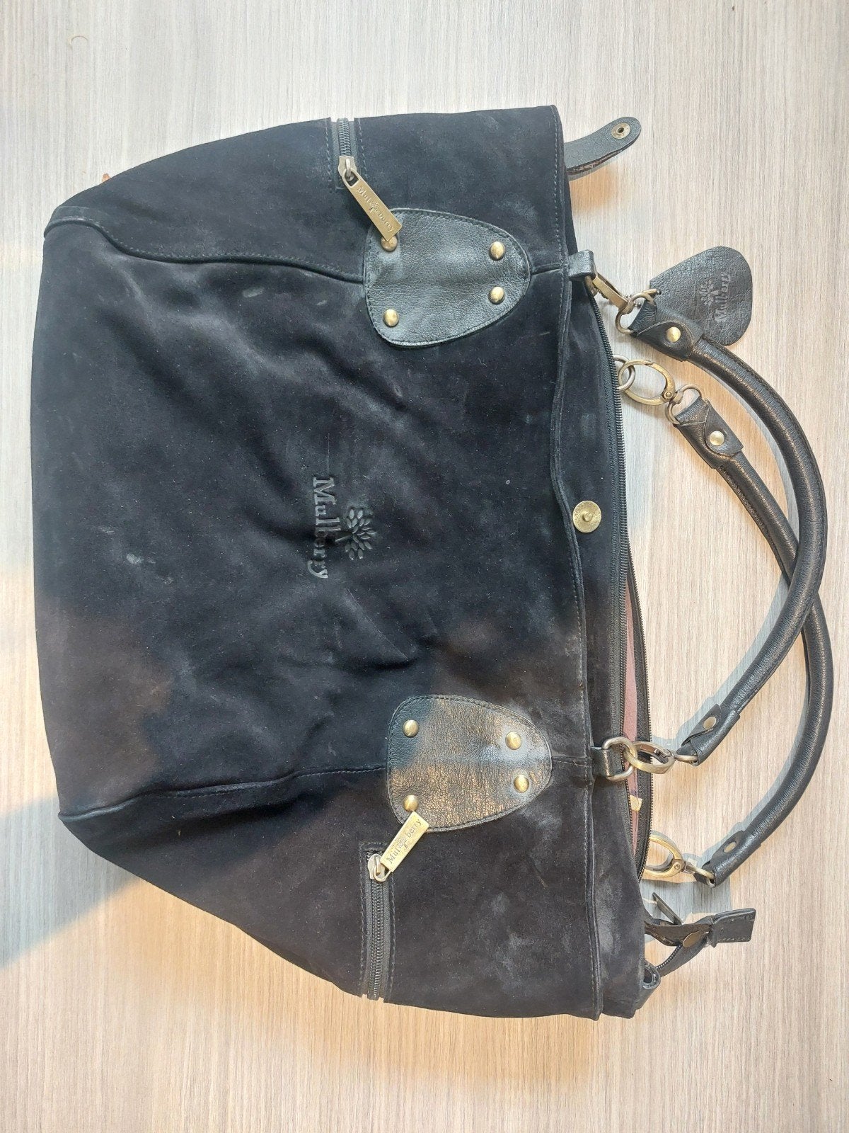 Mulberry Zwarte Suède Handtas - Stijlvol en Ruim, Sieraden, Tassen en Uiterlijk, Tassen | Damestassen, Ophalen of Verzenden