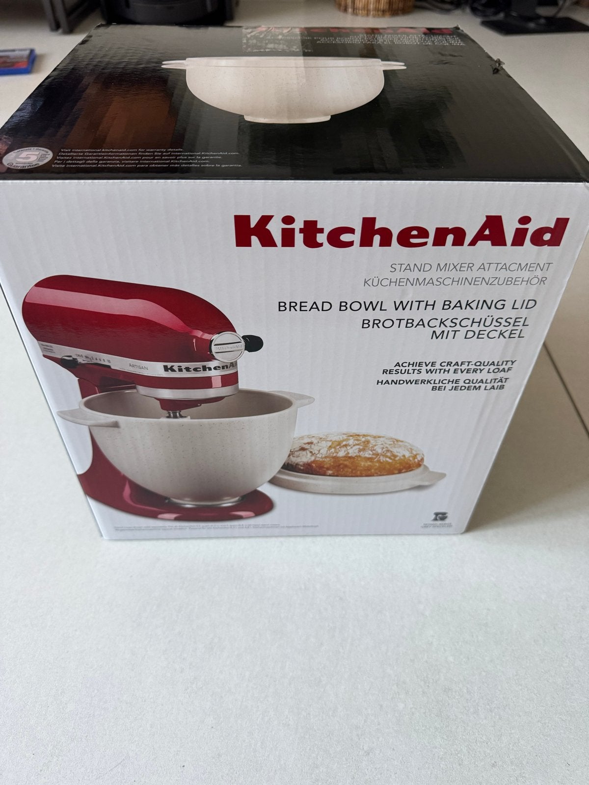 KitchenAid 5KSM2CB5BGS Broodbakkom met Deksel - Nieuw, 4 liter of meer, Ophalen of Verzenden, Nieuw, Vaatwasserbestendig