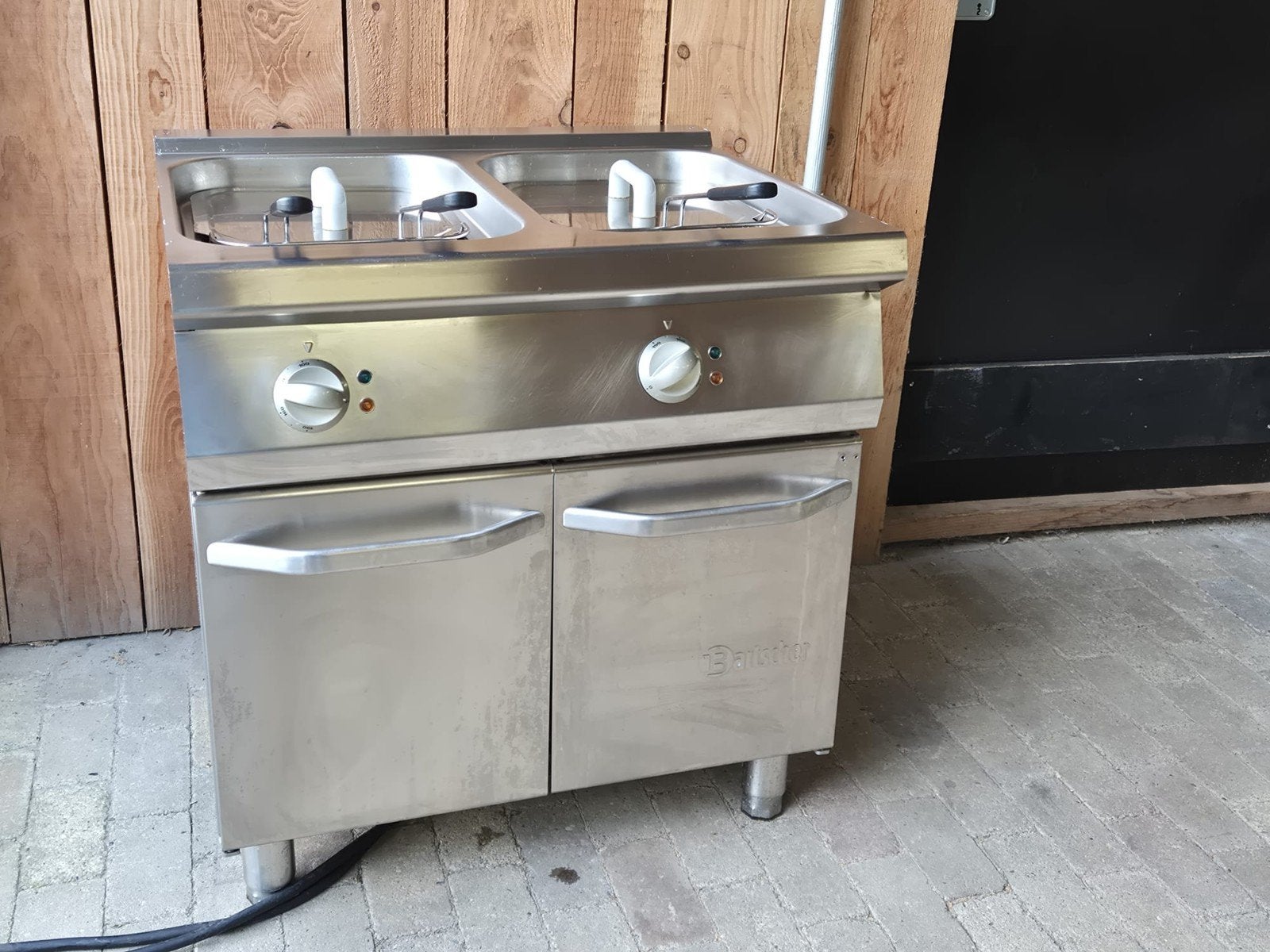 Professionele dubbele frituurpan 2x 23 liter, Ophalen, Gebruikt, Fornuis, Frituur en Grillen
