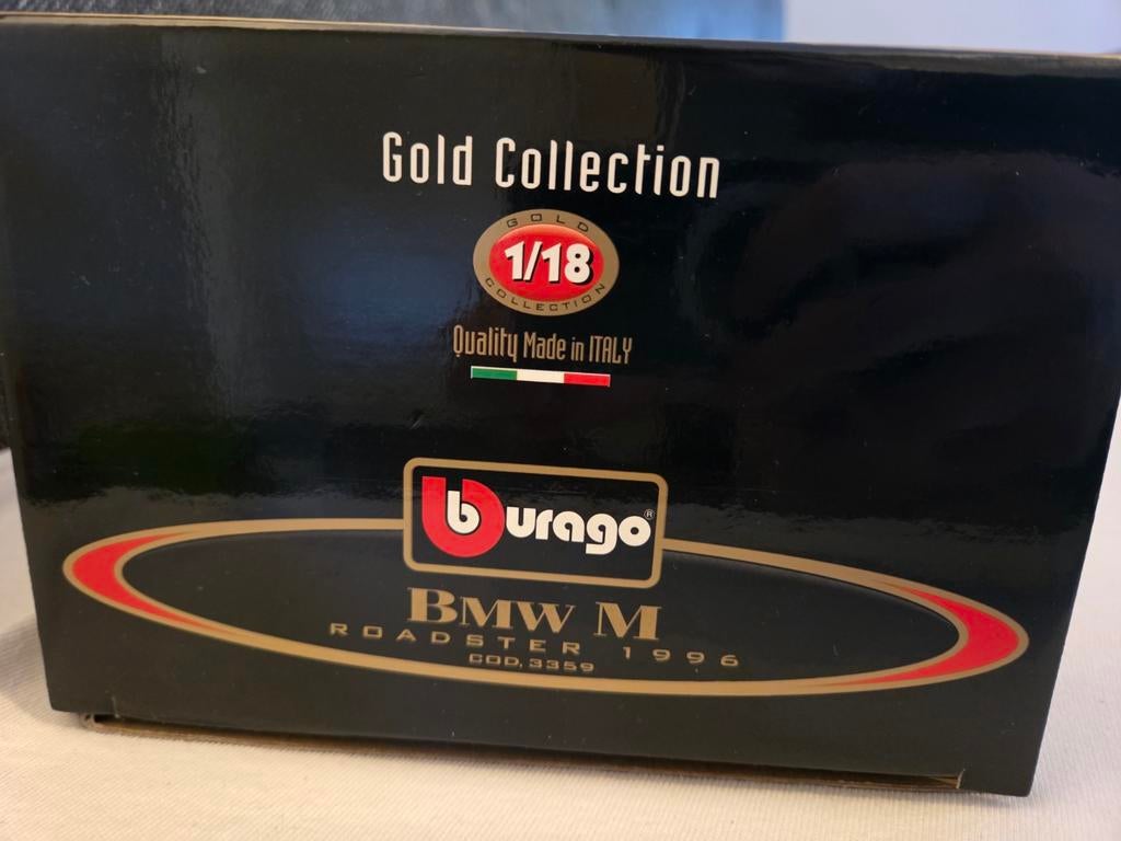 BMW M Gold Collection 1/18 - Burago Roadster 1996, Hobby en Vrije tijd, Modelauto's | 1:18, Ophalen, Nieuw, Auto, Bburago