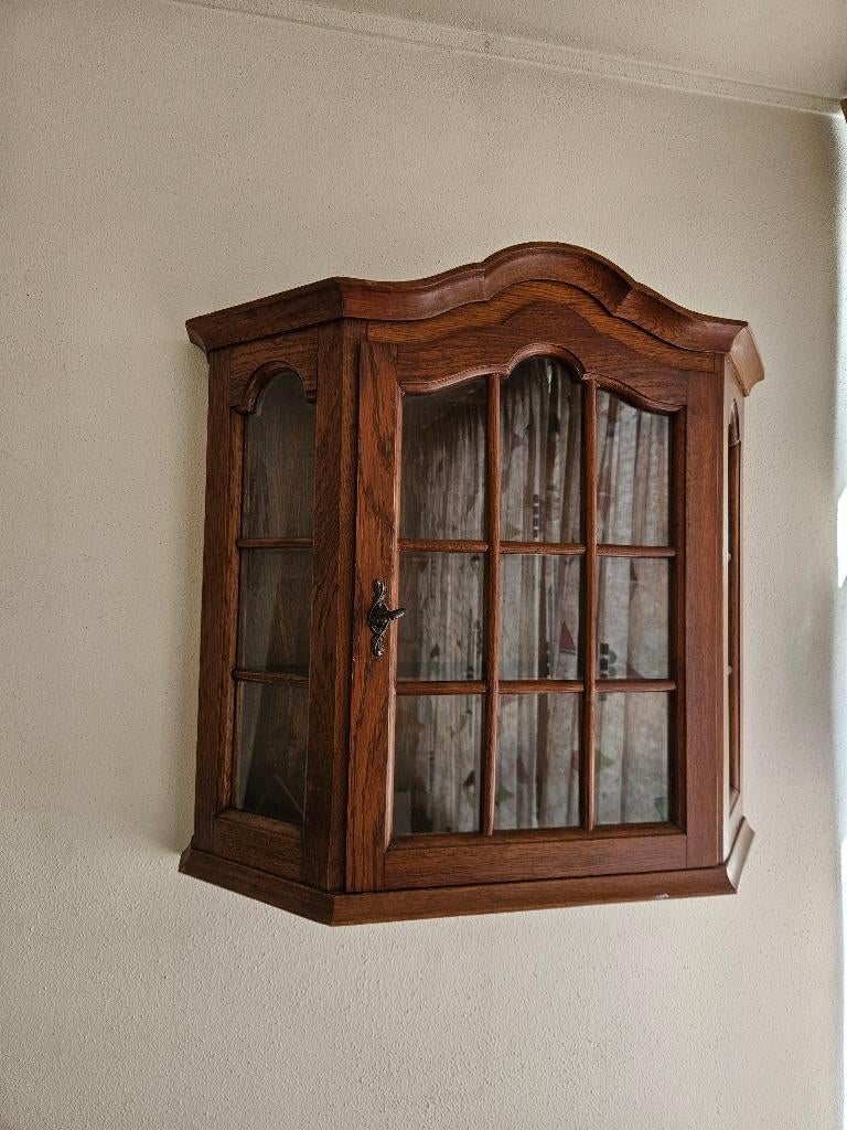 Vitrine kastje, Huis en Inrichting, Kasten | Vitrinekasten, Ophalen, Minder dan 50 cm, Met deur(en), Zo goed als nieuw