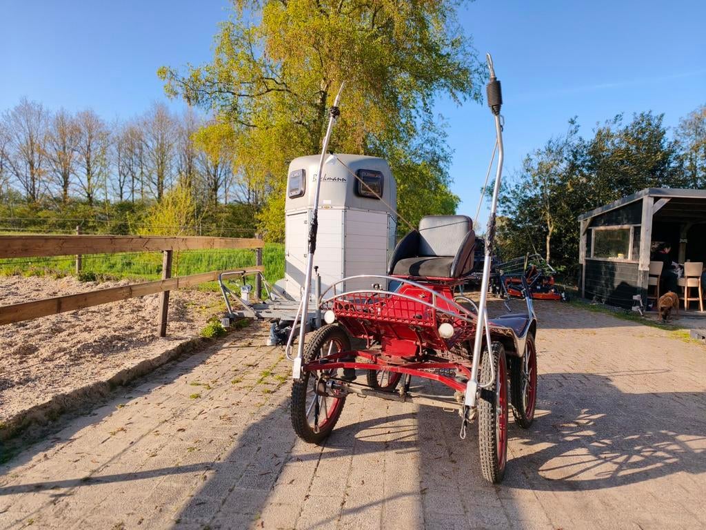 De Lemerij marathonwagen luchtgeveerd, Dieren en Toebehoren, Rijtuigen en Koetsen, Gebruikt, Marathonwagen, Paard