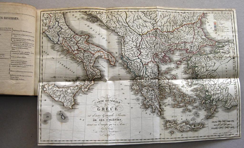 Atlas (1822) des oeuvres complètes de J.J. Barthelemy, Ophalen of Verzenden
