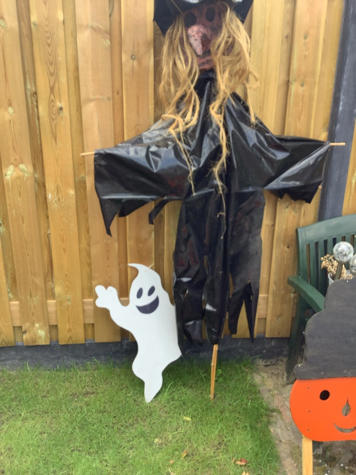 Halloween Tuinversiering - Heks, pompoenen, spoken en meer, Tuin en Terras, Ophalen, Gebruikt