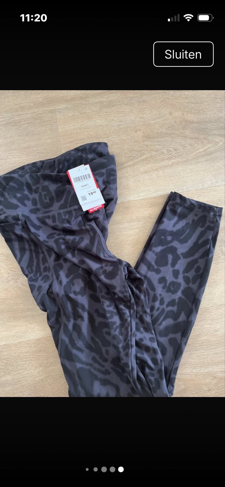 Osaaga sportlegging met luipaardprint - Maat L, Kleding | Dames, Zwart, Maat 42/44 (L), Nieuw, Ophalen of Verzenden