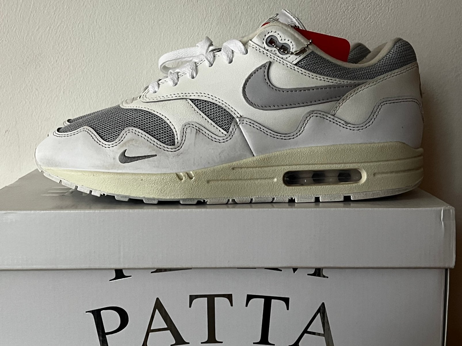 Nike Air Max 1 xPatta White 45, Ophalen of Verzenden, Zo goed als nieuw