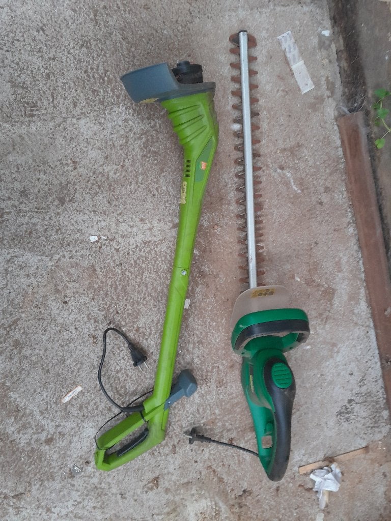 Electr Heggenschaar en Grastrimmer/ kantentrimmer,, Ophalen of Verzenden, Gebruikt