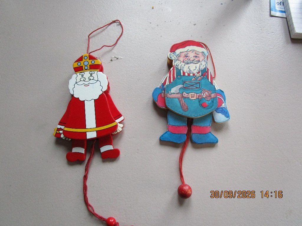 Trekpop Kerstman en Sinterklaas, Ophalen of Verzenden, Gebruikt
