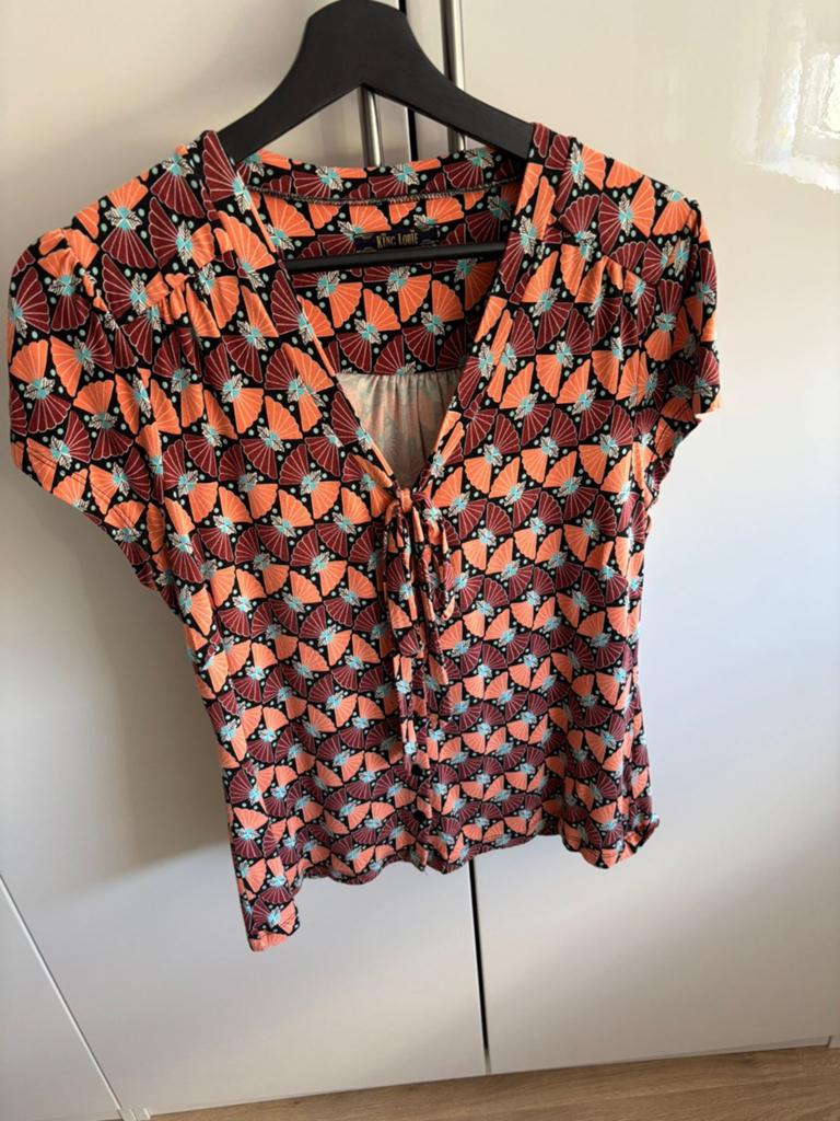 King Louie blouse., Kleding | Dames, Ophalen of Verzenden, Zo goed als nieuw, Maat 38/40 (M), Korte mouw