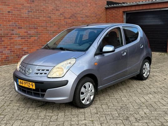 Nissan Pixo 1.0 50KW 5D 2011 Grijs, Auto's, Voorwielaandrijving, Stof, 4 stoelen, Origineel Nederlands