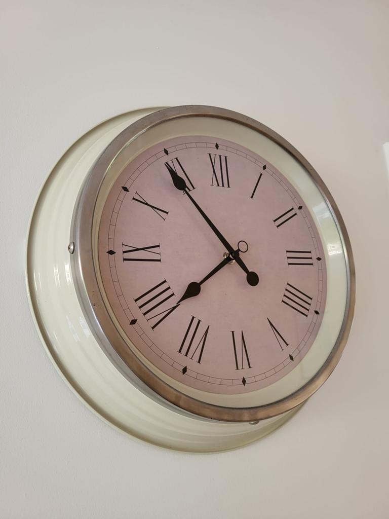Wandklok beige, Ophalen, Gebruikt, Wandklok