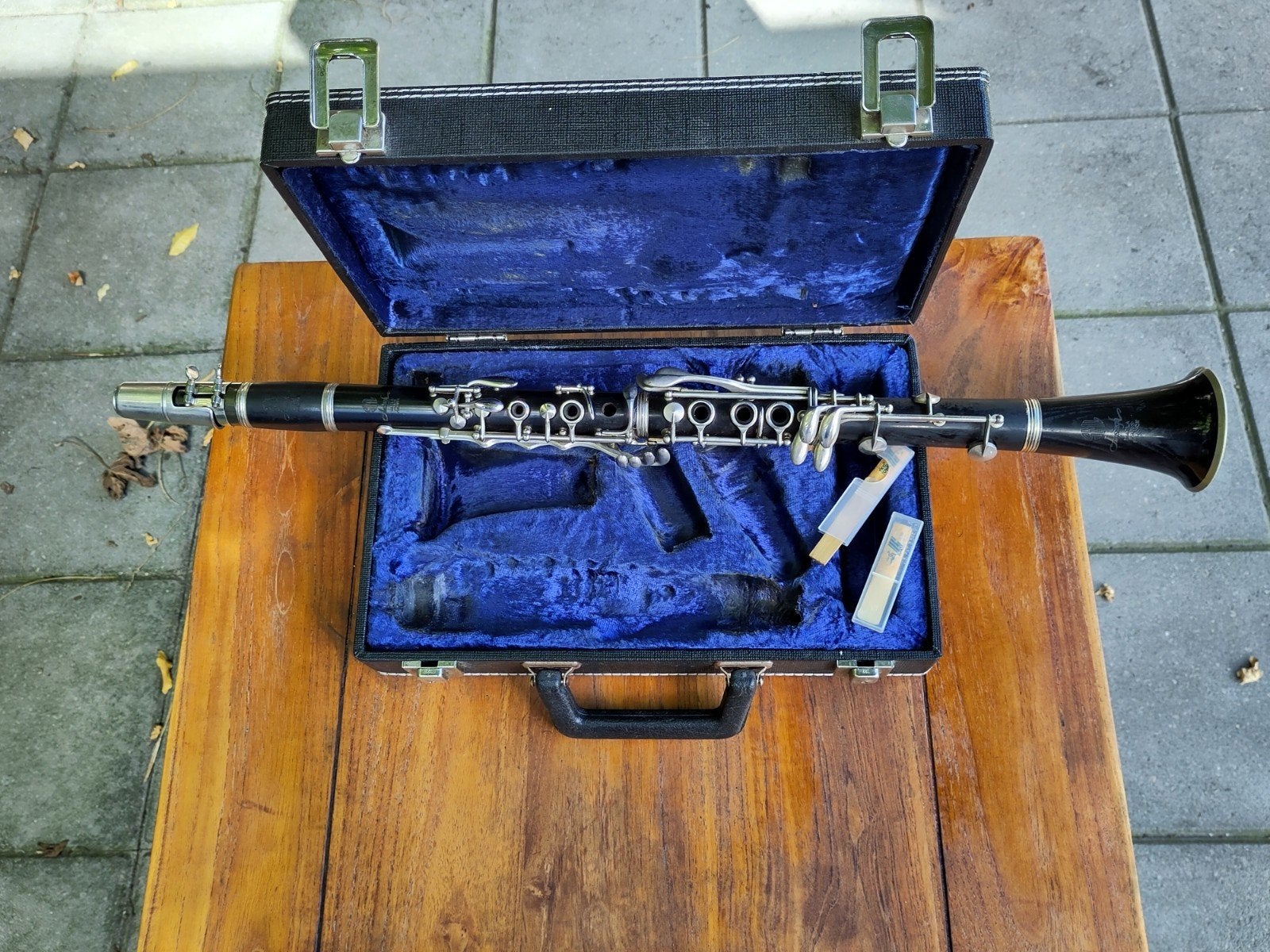 SML Ansingh houten Klarinet met Koffer - Vintage Instrument, Bes-klarinet, Gebruikt, Ophalen of Verzenden, Met koffer