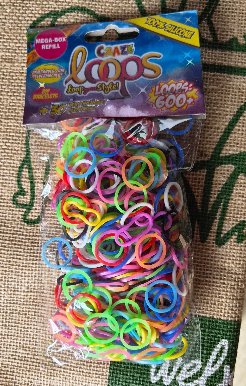 Craze Loops Mega-Box Navulling - 600+ Siliconen Elastiekjes, Hobby en Vrije tijd, Knutselen, Nieuw, Meerkleurig, Ophalen of Verzenden