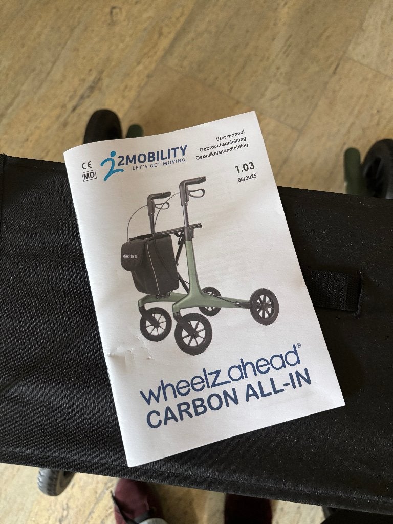 rollator, zachtgroen, Diversen, Ophalen, Lichtgewicht, Zo goed als nieuw
