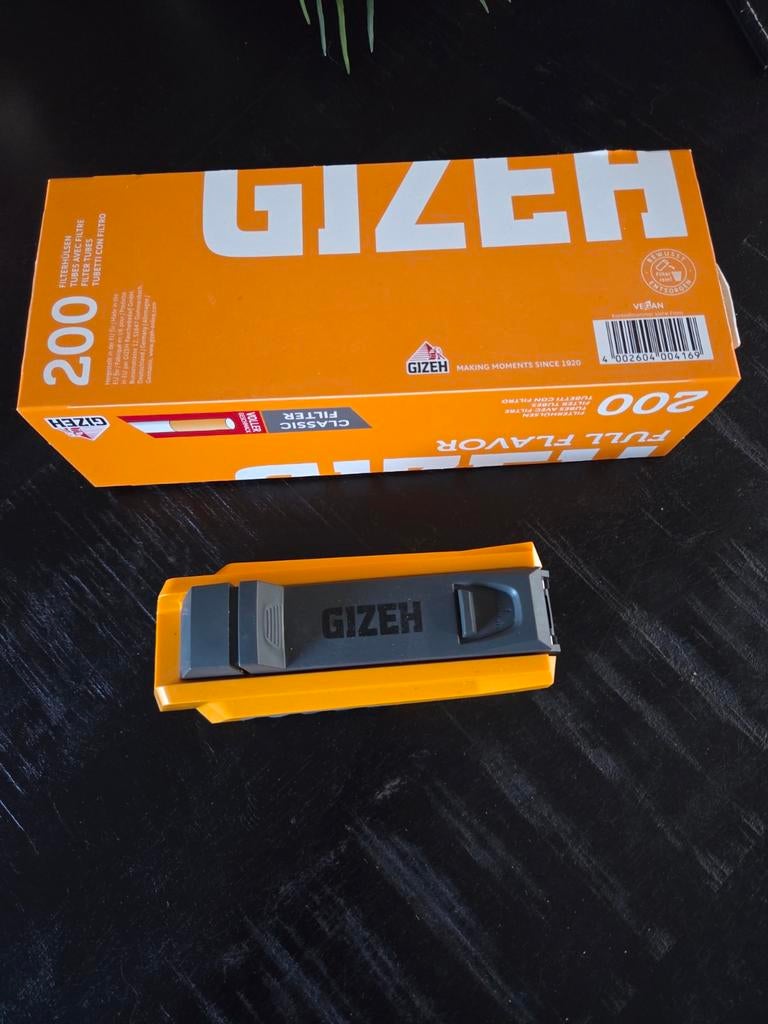 Gizeh sigarettenmaker met volle doos hulzen, Ophalen of Verzenden