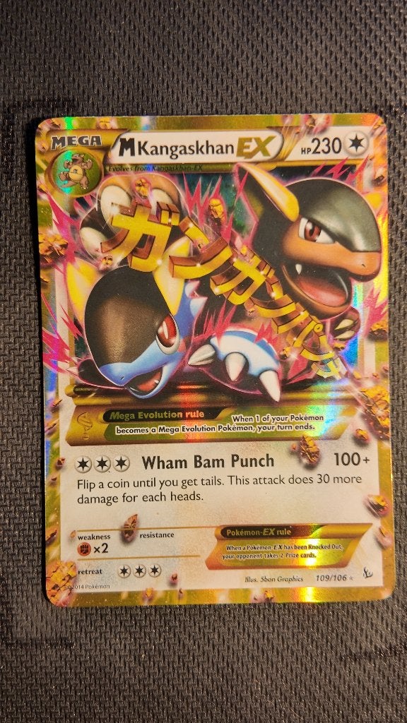 M Kangaskhan-EX 109 Flashfire | Pokemon kaart, Ophalen, Losse kaart, Foil