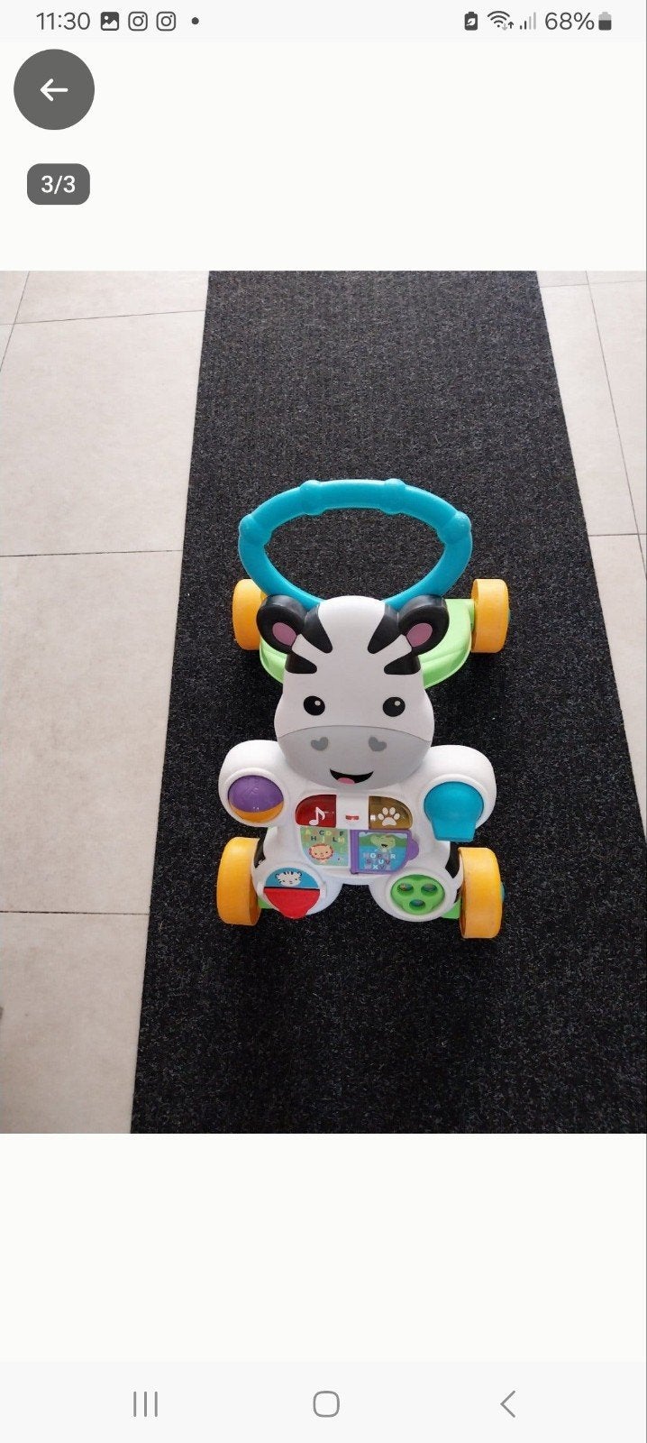 Fisher-Price Zebra Loopwagen - Leer lopen en spelen, Ophalen, Gebruikt, Jongen of Meisje