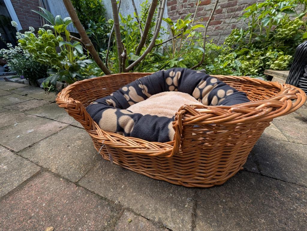 Mooie rieten hondenmand, Dieren en Toebehoren, Ophalen, Riet