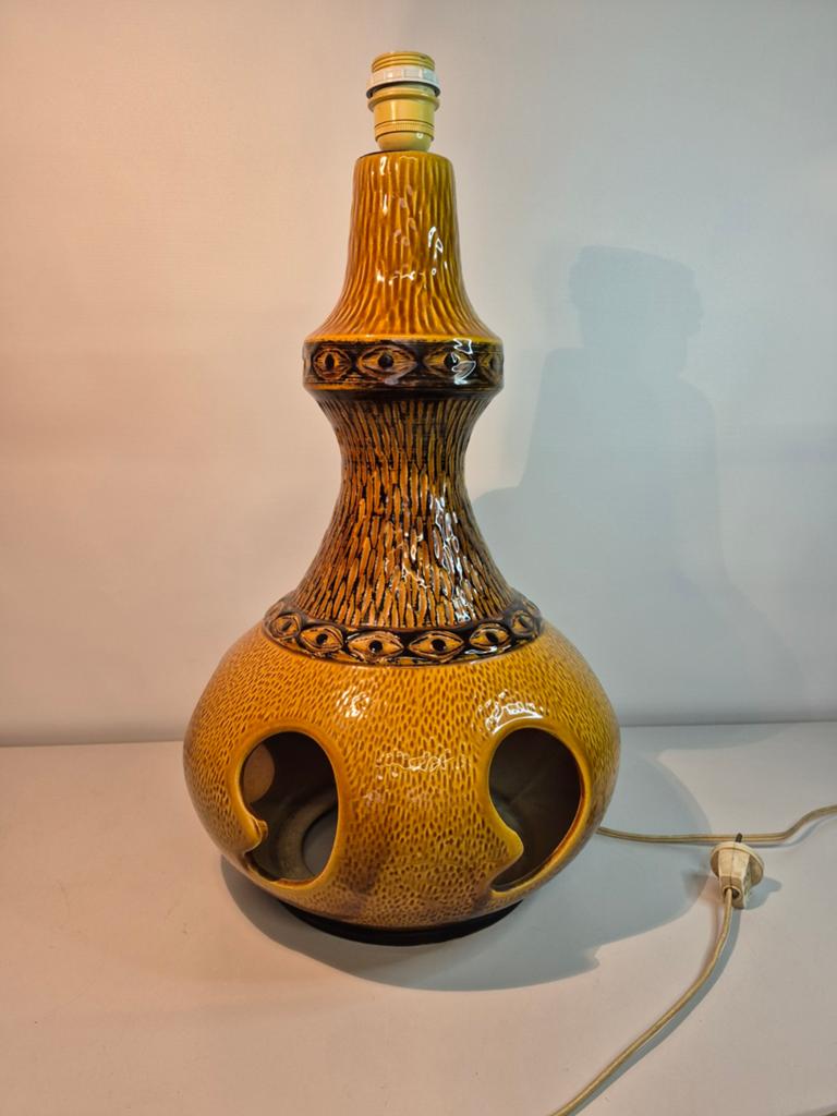 Prachtige vintage jaren 60 keramieken west germany lamp, Ophalen of Verzenden