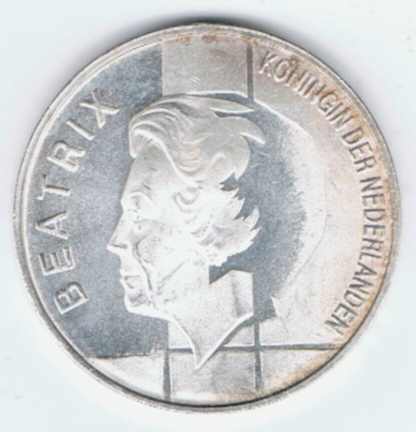 23-1278 Nederland 10 gulden 1994, Koningin Beatrix, Zilver, Ophalen of Verzenden, Losse munt
