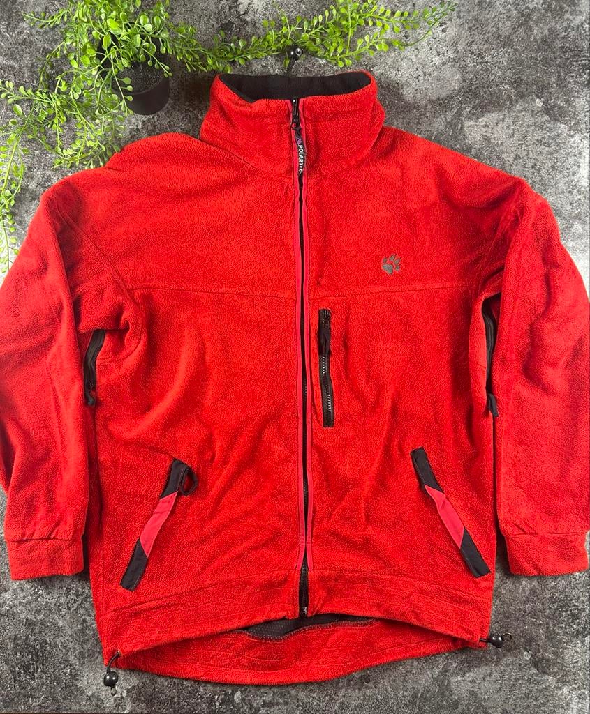 Jack Wolfskin Polartec Fleece Jas - Rood - Maat L, Ophalen of Verzenden, Zo goed als nieuw, Maat 52/54 (L), Rood