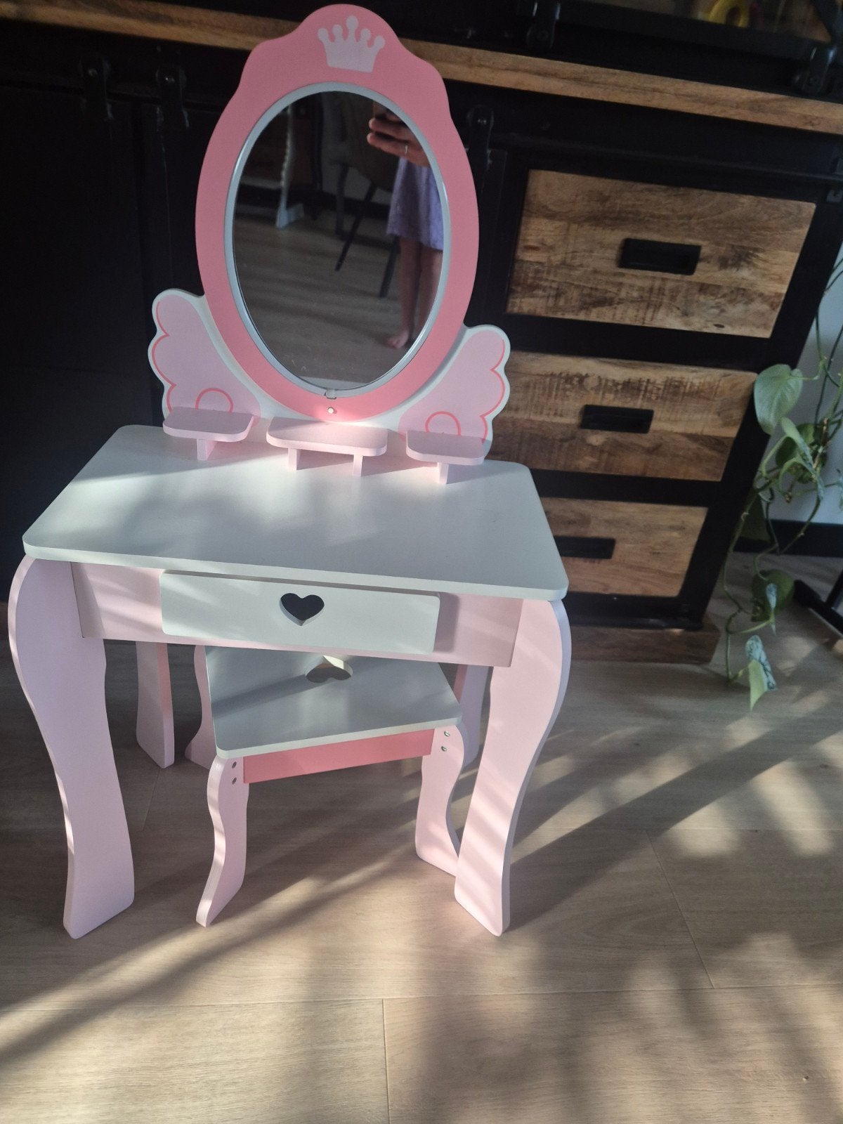 Kaptafel met kruk, Huis en Inrichting, Ophalen, 50 tot 100 cm, Zo goed als nieuw, Minder dan 100 cm